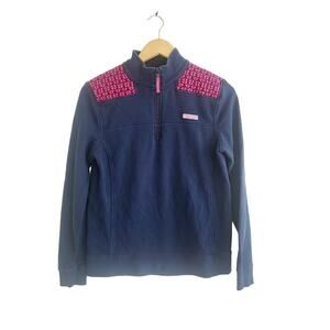 S Vineyard Vines navy pink sweatshirt